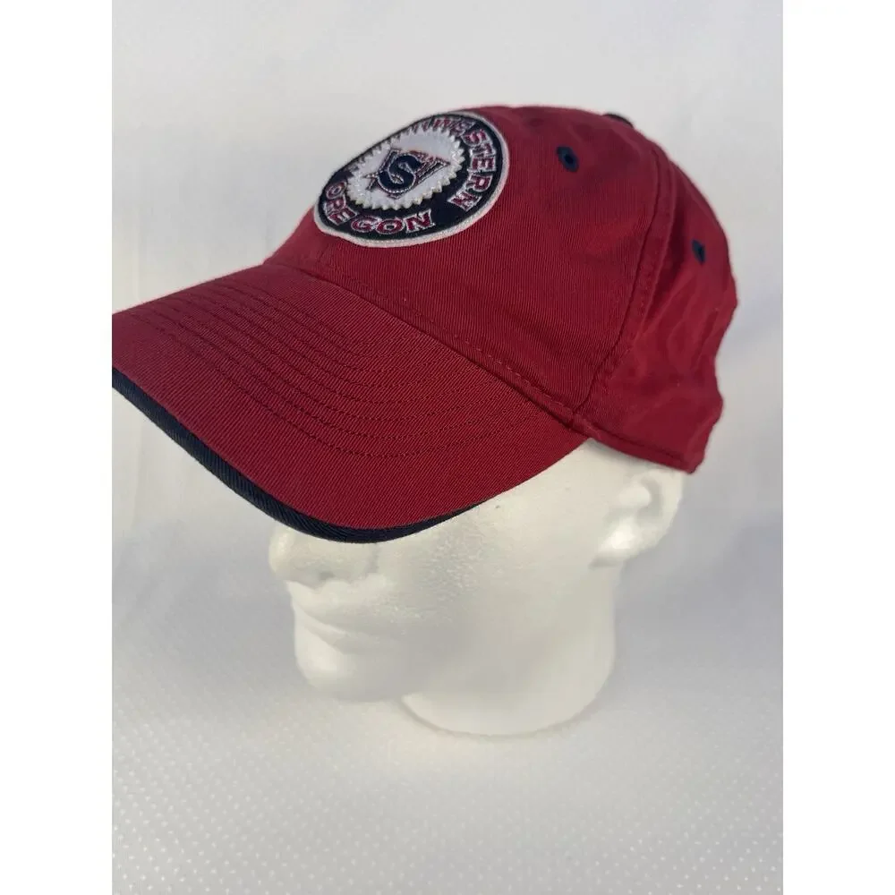 Southwestern Oregon SWOCC Lakers Baseball Hat Men's One-Size Red w/ Rocky Racoon - Picture 2 of 7